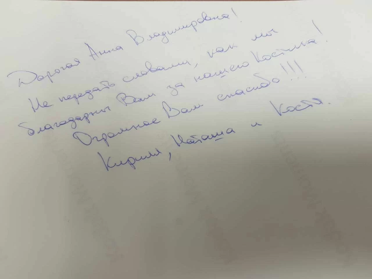Огромное спасибо Анне Владимировне!