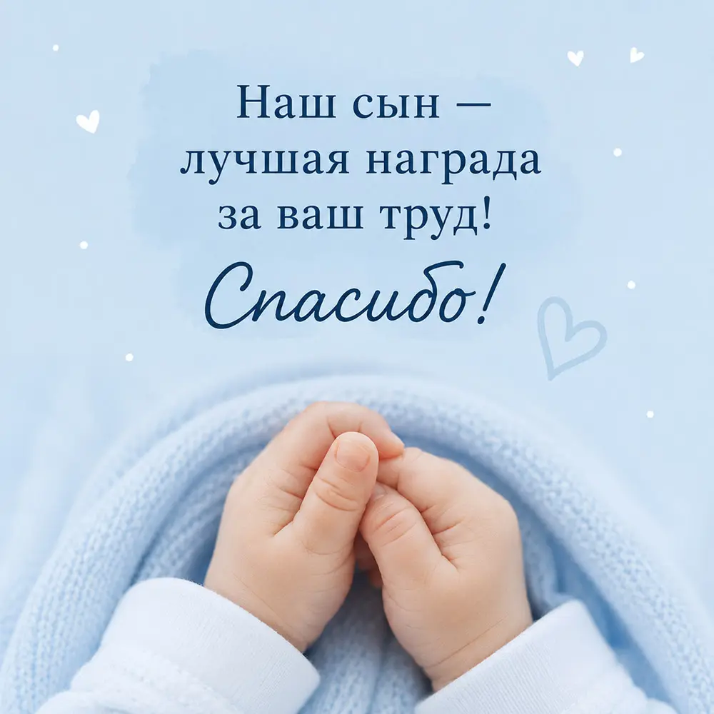 Наш сын — лучшая награда за ваш труд!